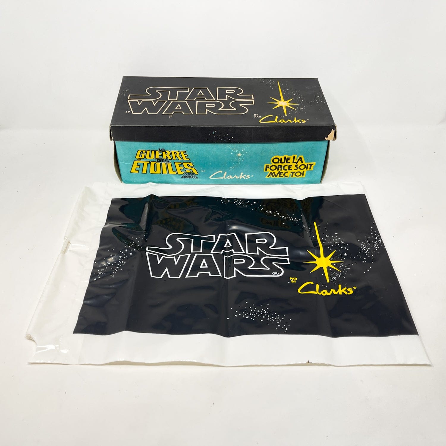 Vintage Clarks Star Wars Non-Toy Clarks Royal Blue X-Wing Shoes in Canadian Box in Box w/ Tag