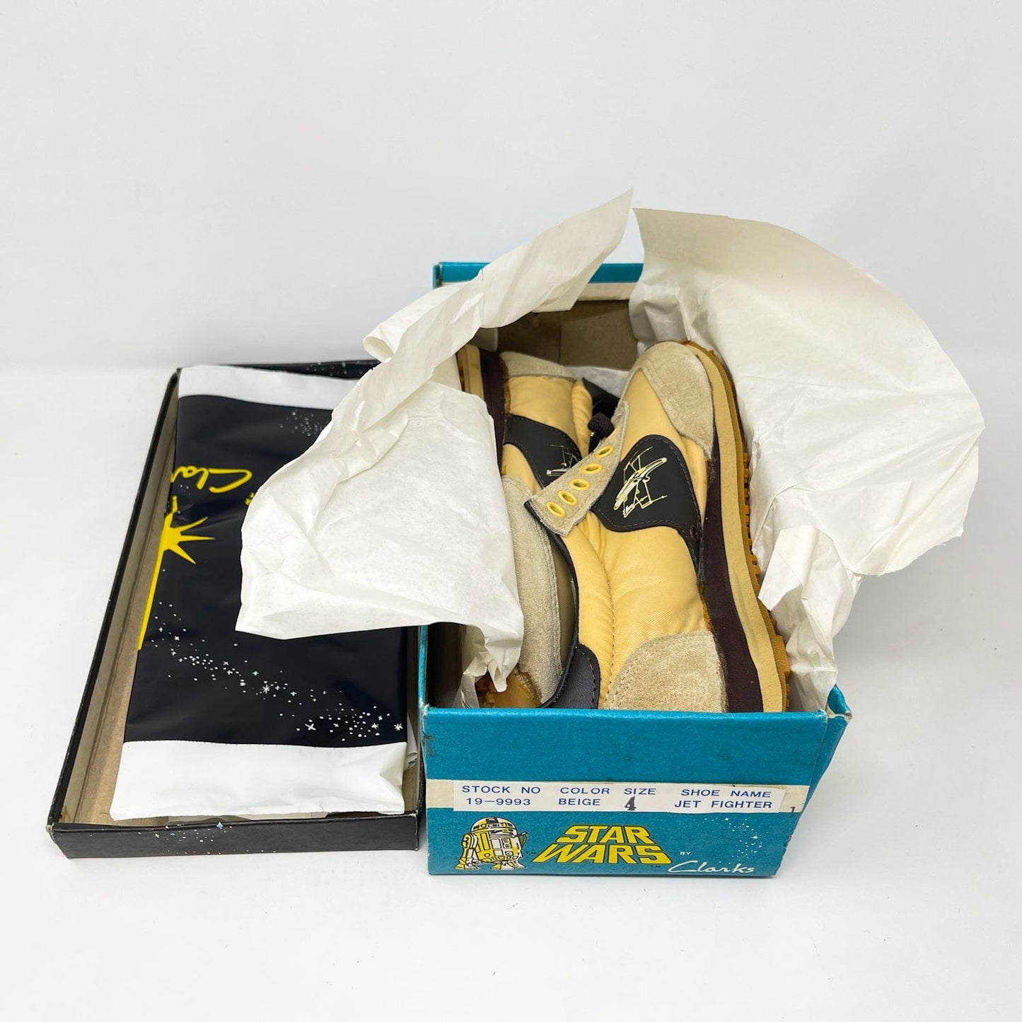 Vintage Clarks Star Wars Non-Toy Clarks X-Wing Shoes in Canadian Box w/ Tag