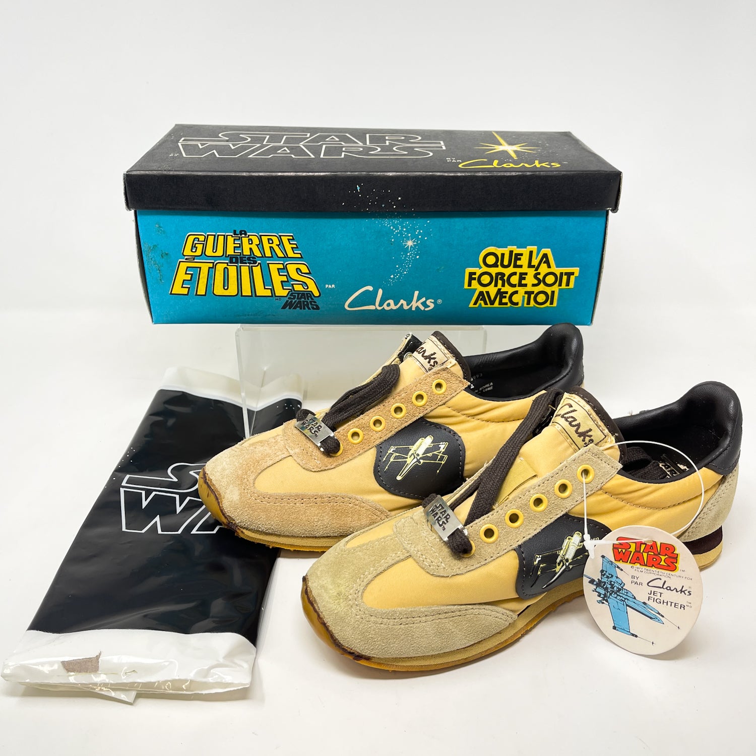 Vintage Clarks Star Wars Non-Toy Clarks X-Wing Shoes in Canadian Box w/ Tag