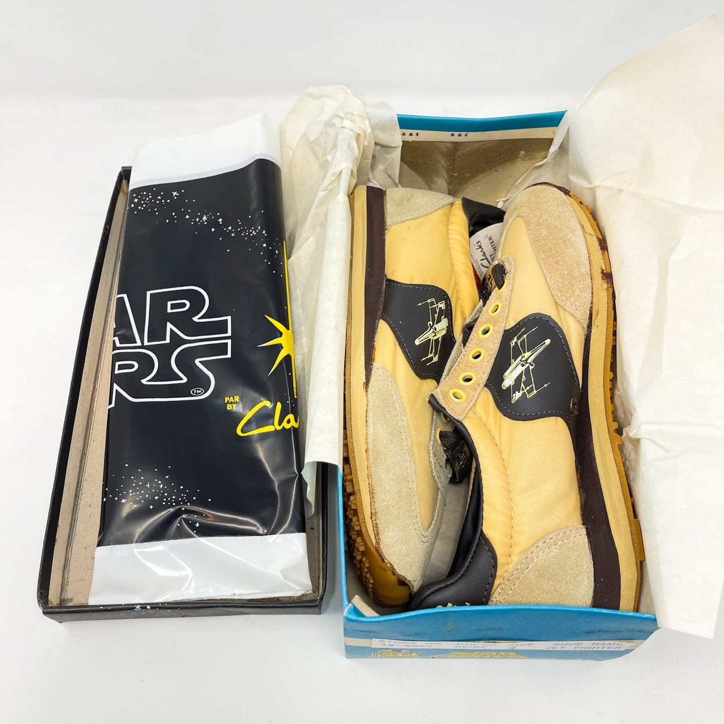 Vintage Clarks Star Wars Non-Toy Clarks X-Wing Shoes in Canadian Box w/ Tag