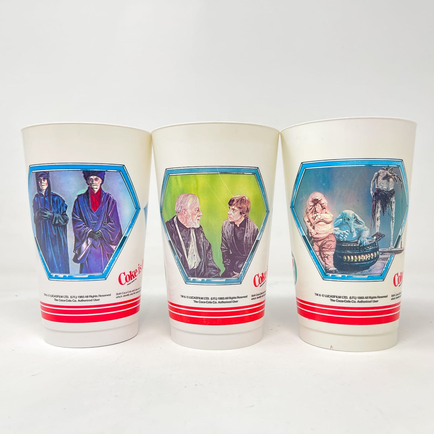 Vintage Coca-Cola Star Wars Non-Toy Canadian 7-11 ROTJ Cups - Set of 12 - Vintage (1983)