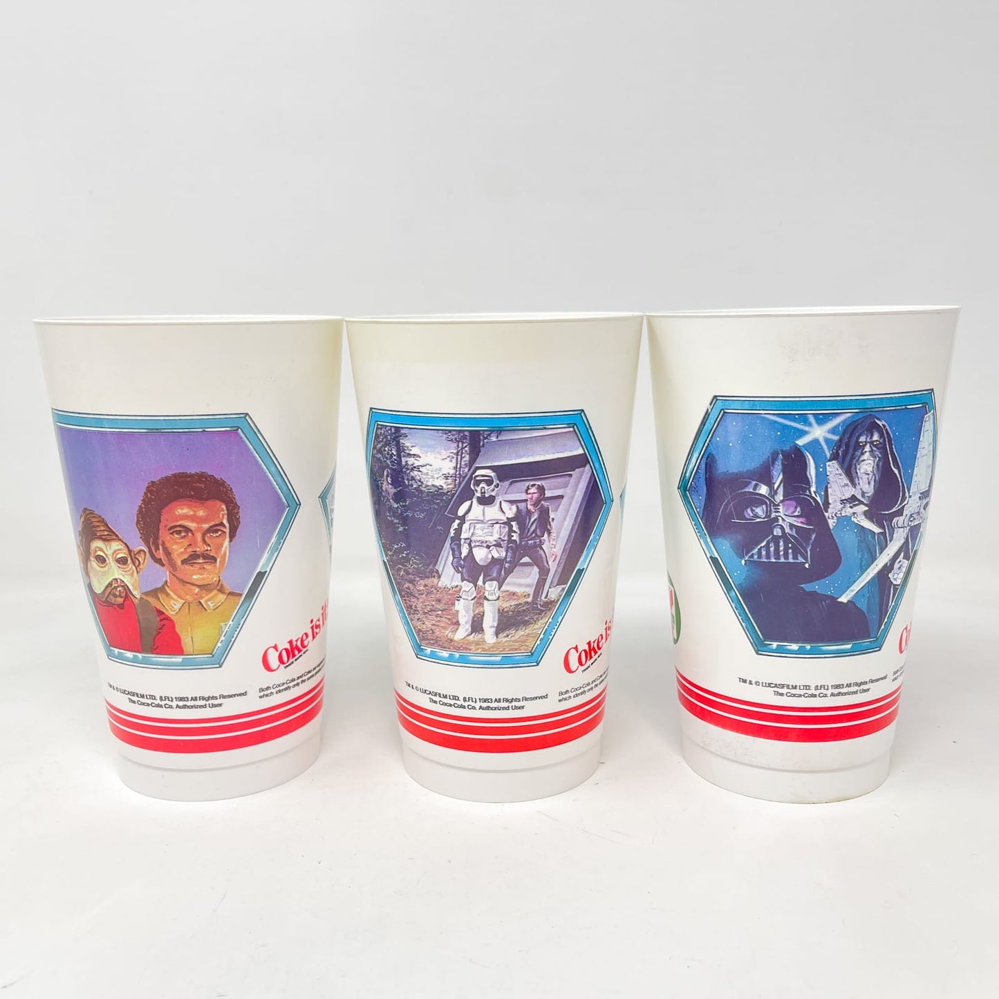 Vintage Coca-Cola Star Wars Non-Toy Canadian 7-11 ROTJ Cups - Set of 12 - Vintage (1983)