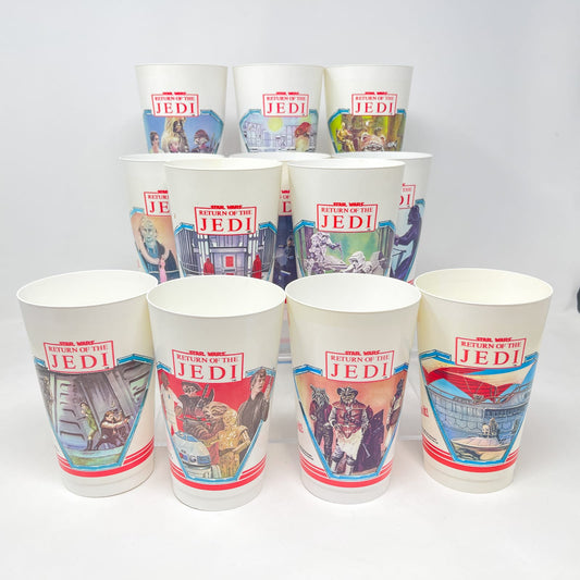 Vintage Coca-Cola Star Wars Non-Toy Canadian 7-11 ROTJ Cups - Set of 12 - Vintage (1983)