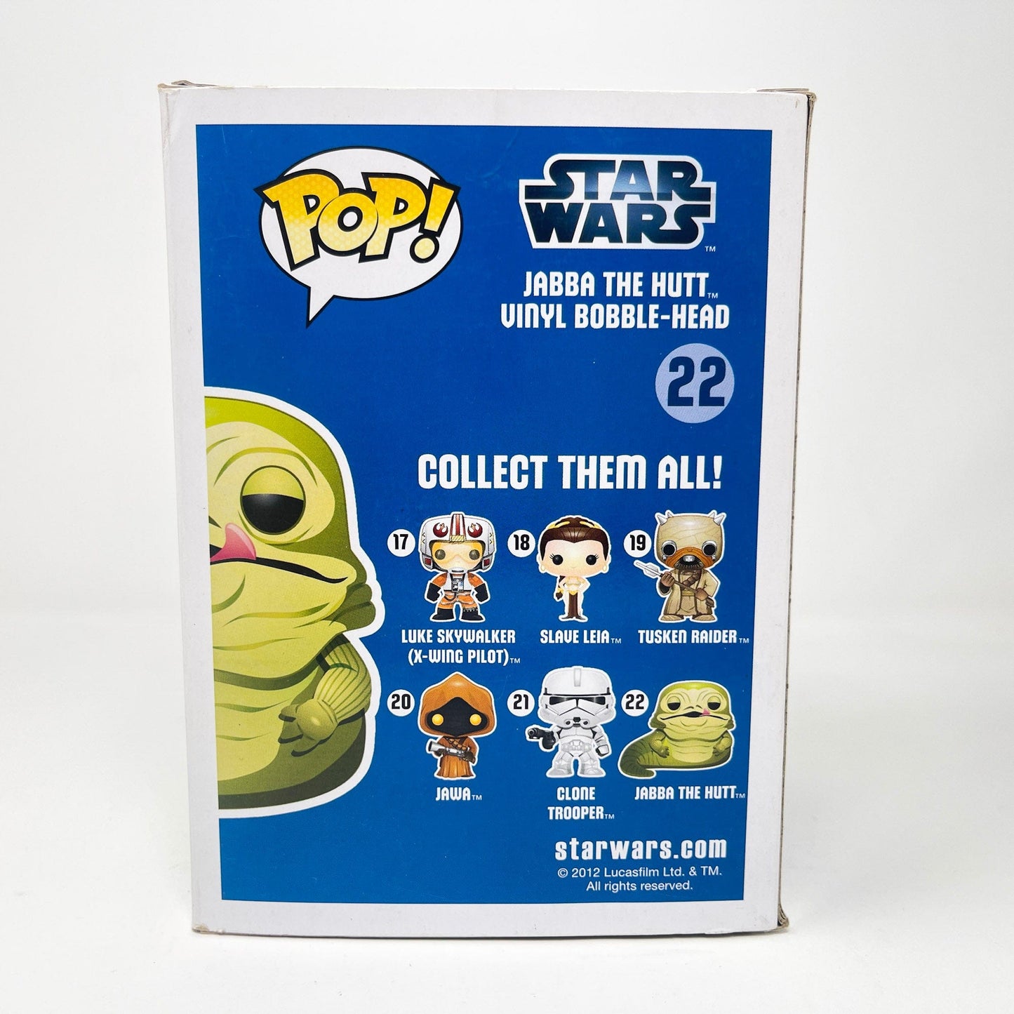 Vintage Funko Star Wars Modern POP Jabba The Hutt - Funko POP #22 (Blue Box) Star Wars Bobble-Head