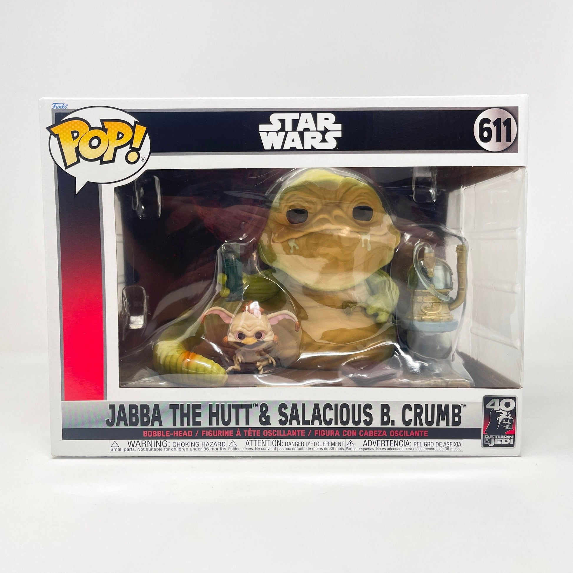 Vintage Funko Star Wars Modern POP Jabba The Hutt & Salacious B. Crumb - Funko POP #611