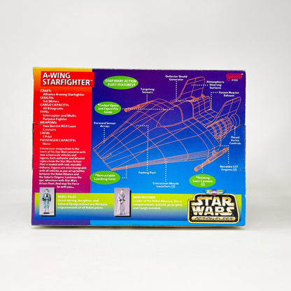 Vintage Galoob Star Wars Modern Ships A-Wing Fighter (Green) MISB (1996) - Action Fleet Micro Machines Star Wars
