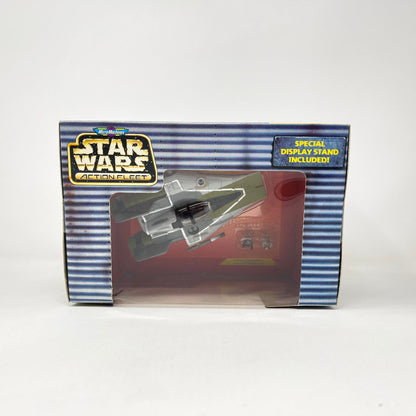 Vintage Galoob Star Wars Modern Ships A-Wing Fighter (Green) MISB (1996) - Action Fleet Micro Machines Star Wars