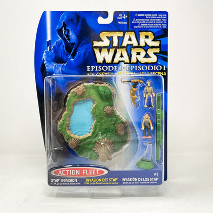 Vintage Galoob Star Wars Modern Ships Micro Machines Action Fleet - STAP Invasion Episode 1