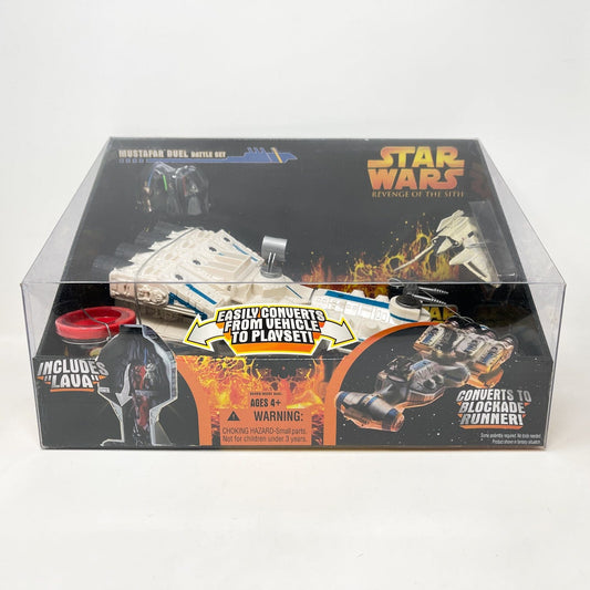 Vintage Galoob Star Wars Modern Ships Mustafar Duel Battle Set MISB - Action Fleet Micro Machines ROTS