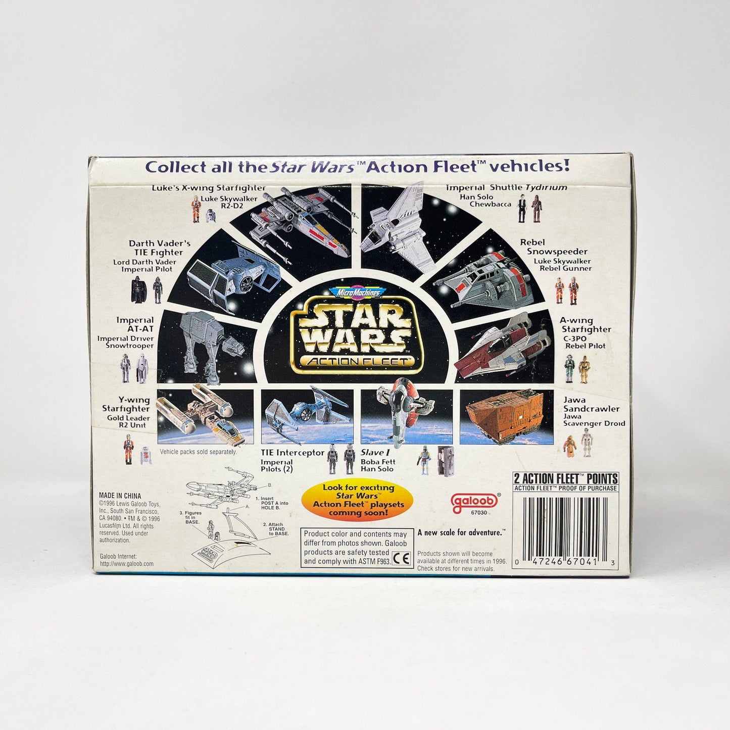 Vintage Galoob Star Wars Modern Ships SLAVE I MISB (1996) - Action Fleet Micro Machines Star Wars