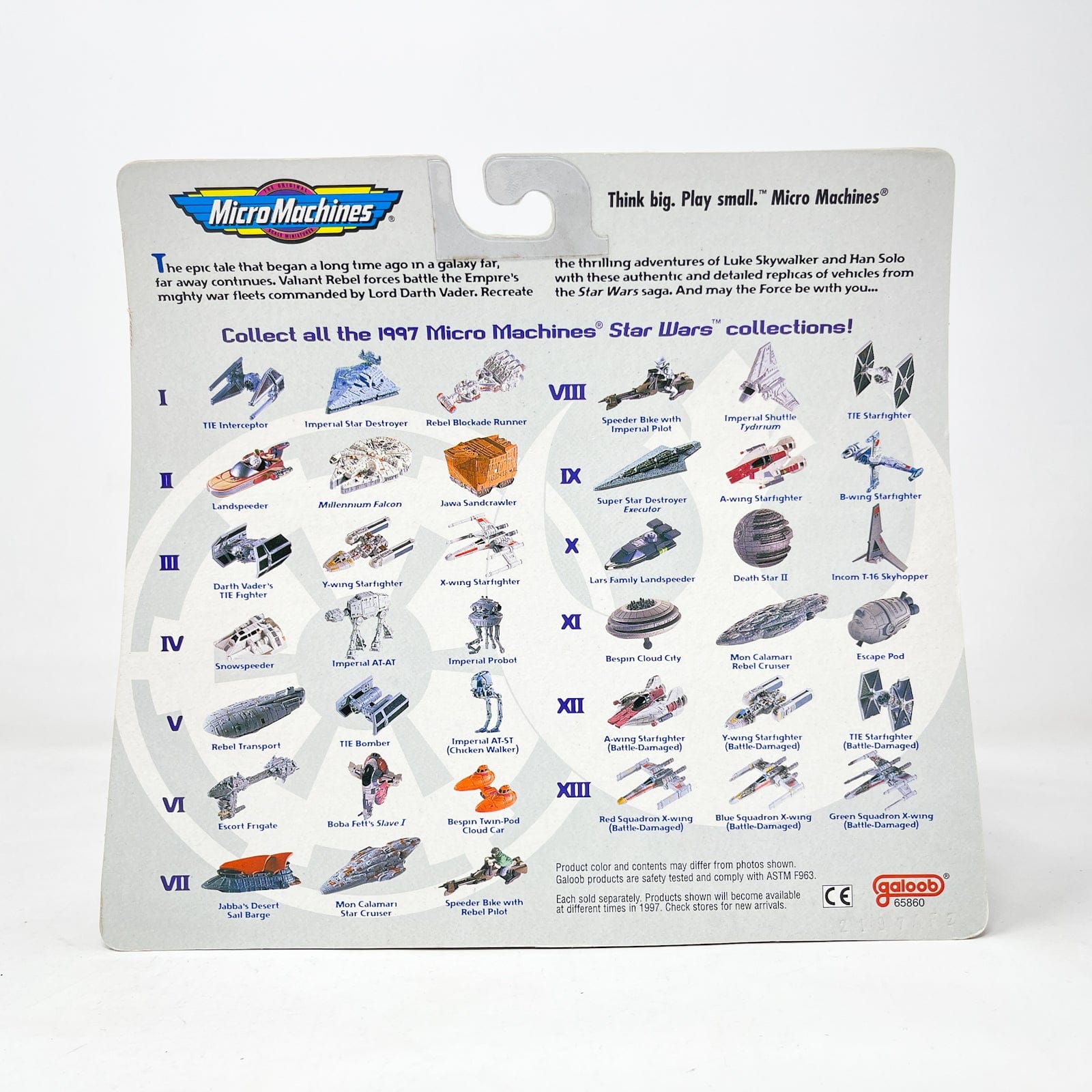 Vintage Galoob Star Wars Modern Ships Star Wars V 3 Pack - Micro Machines Star Wars