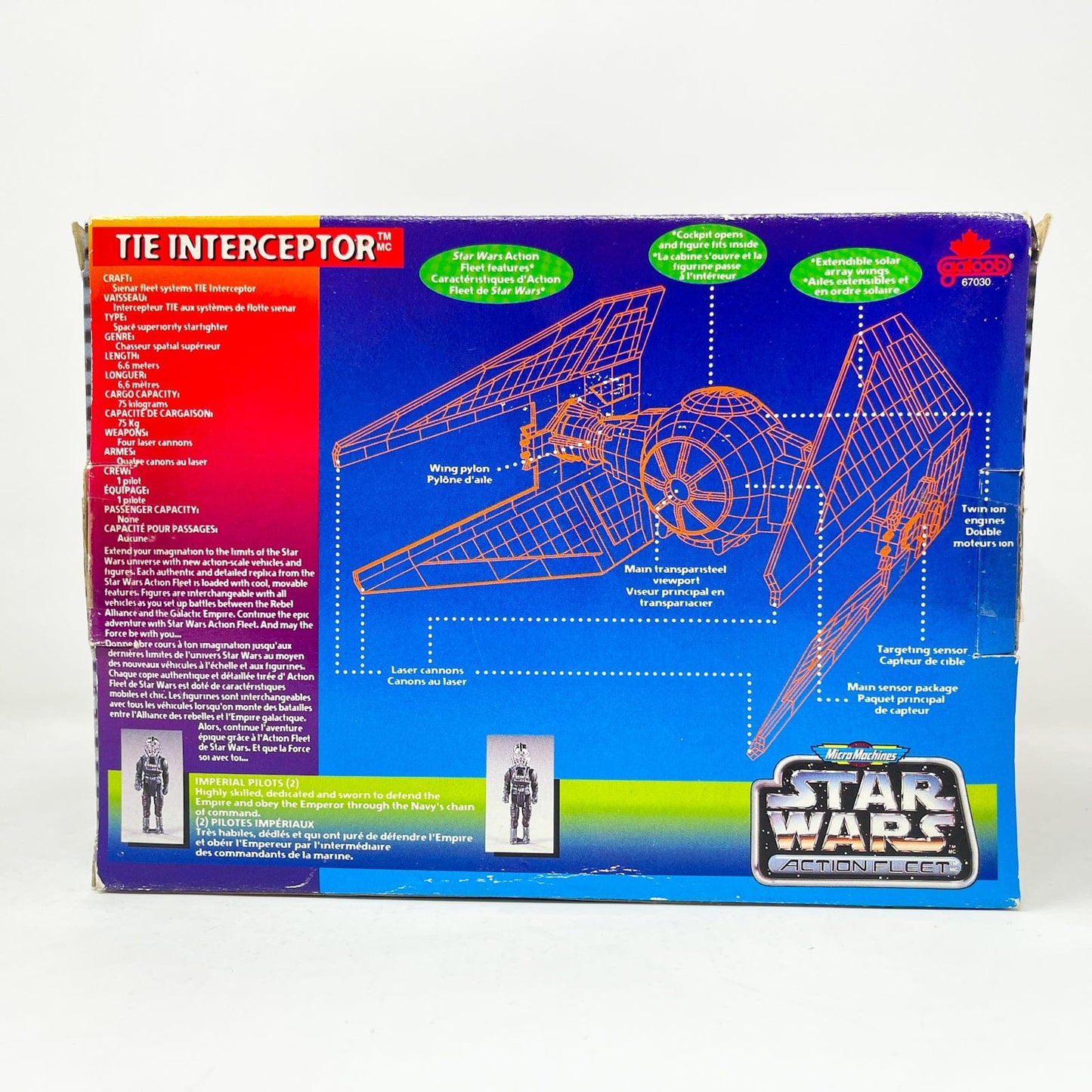 Vintage Galoob Star Wars Modern Ships TIE Interceptor  MISB - Action Fleet Micro Machines Star Wars