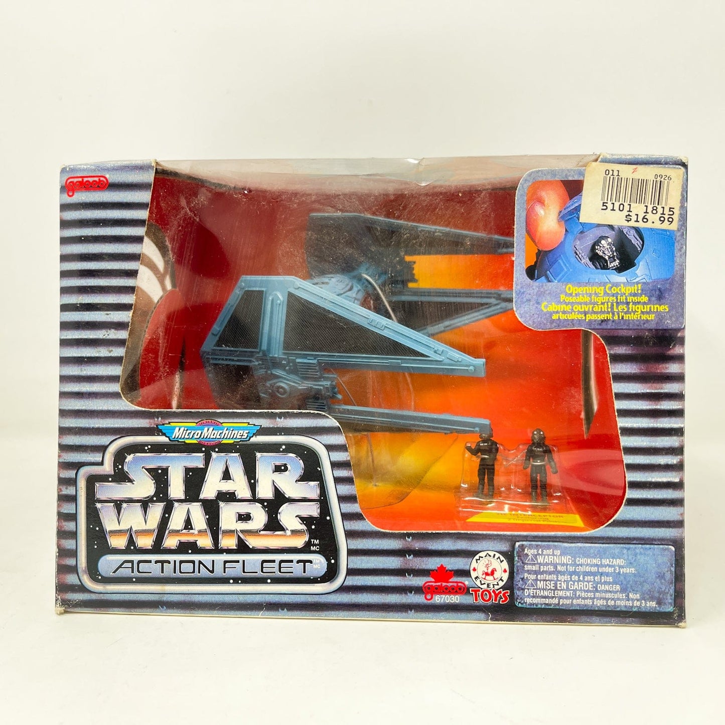 Vintage Galoob Star Wars Modern Ships TIE Interceptor  MISB - Action Fleet Micro Machines Star Wars