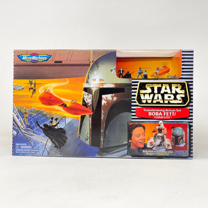 Vintage Galoob Star Wars Modern Ships Transforming Playset - Boba Fett / Cloud City - Micro Machines Star Wars