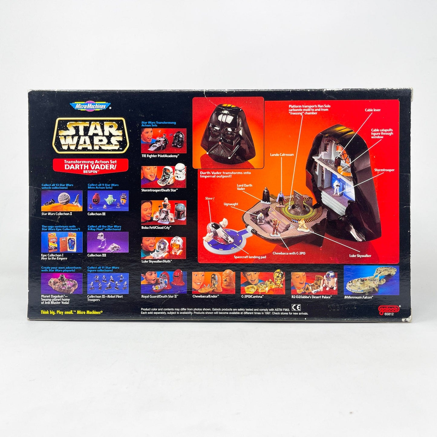 Vintage Galoob Star Wars Modern Ships Transforming Playset - Darth Vader / Bespin - Micro Machines Star Wars
