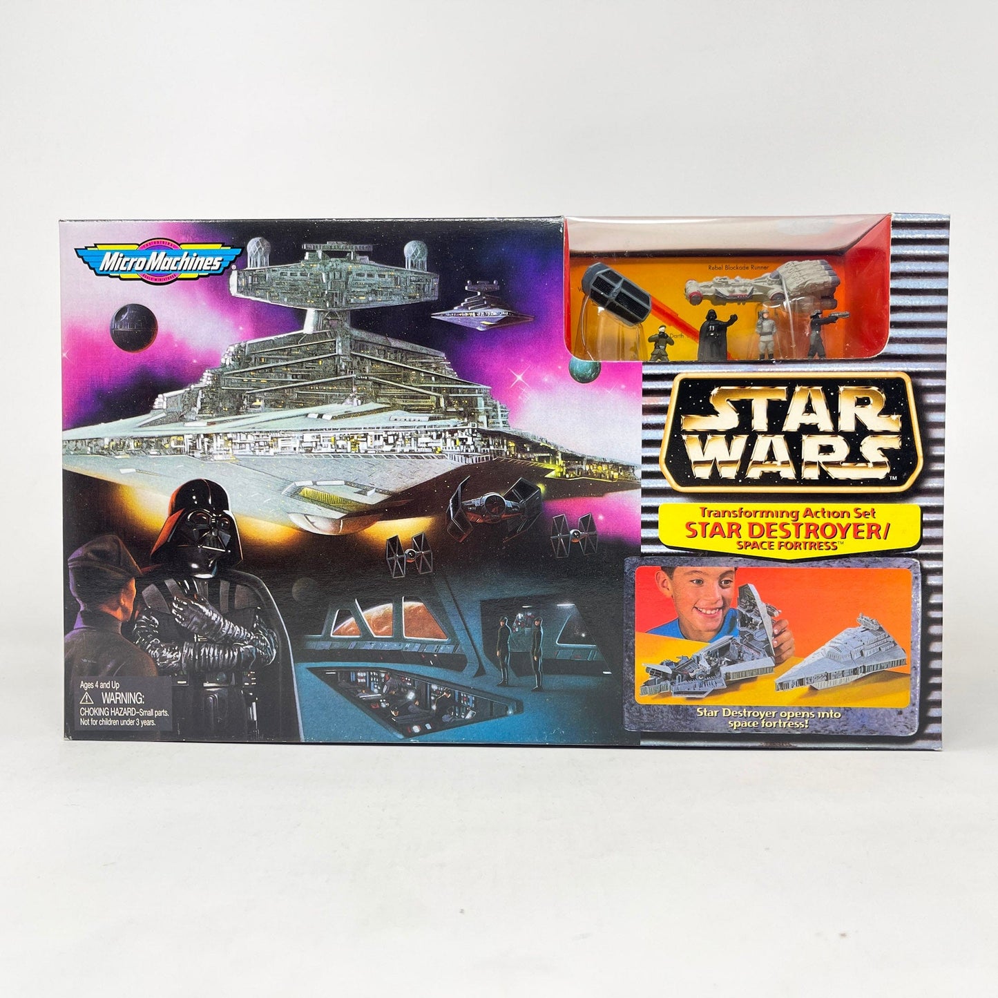 Vintage Galoob Star Wars Modern Ships Transforming Playset - Star Destroyer / Space Fortress - Micro Machines Star Wars