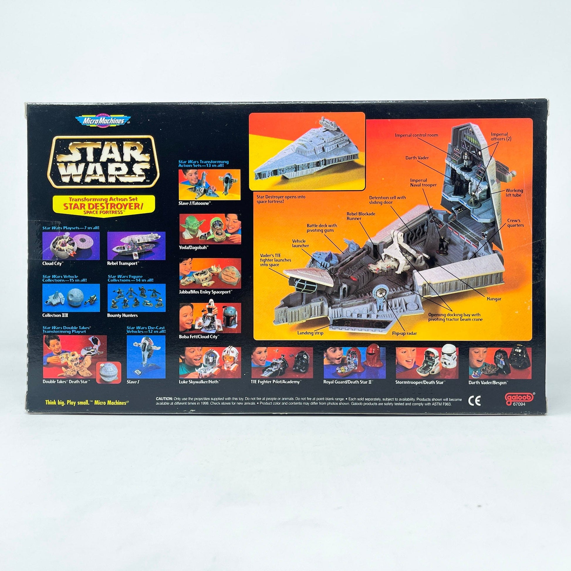 Vintage Galoob Star Wars Modern Ships Transforming Playset - Star Destroyer / Space Fortress - Micro Machines Star Wars