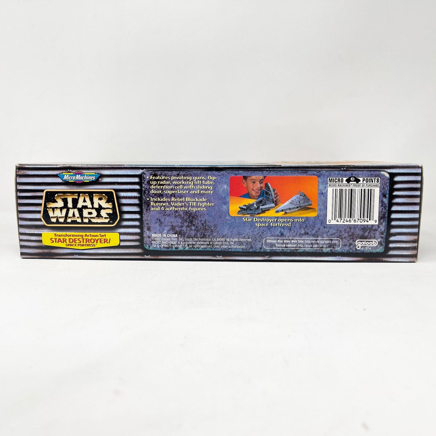 Vintage Galoob Star Wars Modern Ships Transforming Playset - Star Destroyer / Space Fortress - Micro Machines Star Wars
