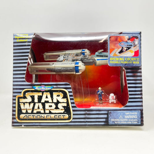 Vintage Galoob Star Wars Modern Ships Y-Wing (Blue Pilot) MISB - Action Fleet Micro Machines Star Wars