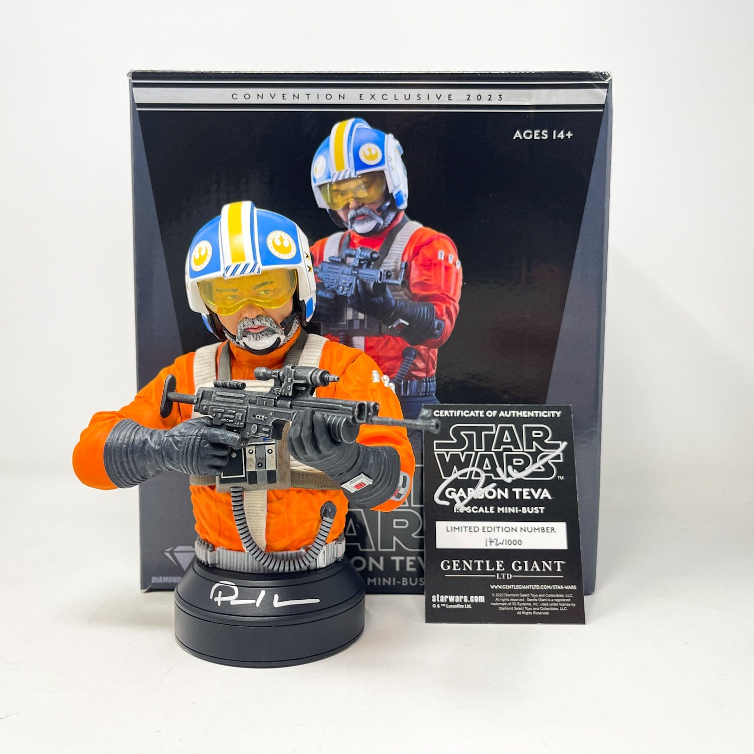 Vintage Gentle Giant Star Wars Modern Other Autographed Carson Teva - Gentle Giant Mini-Bust - SDCC Exclusive