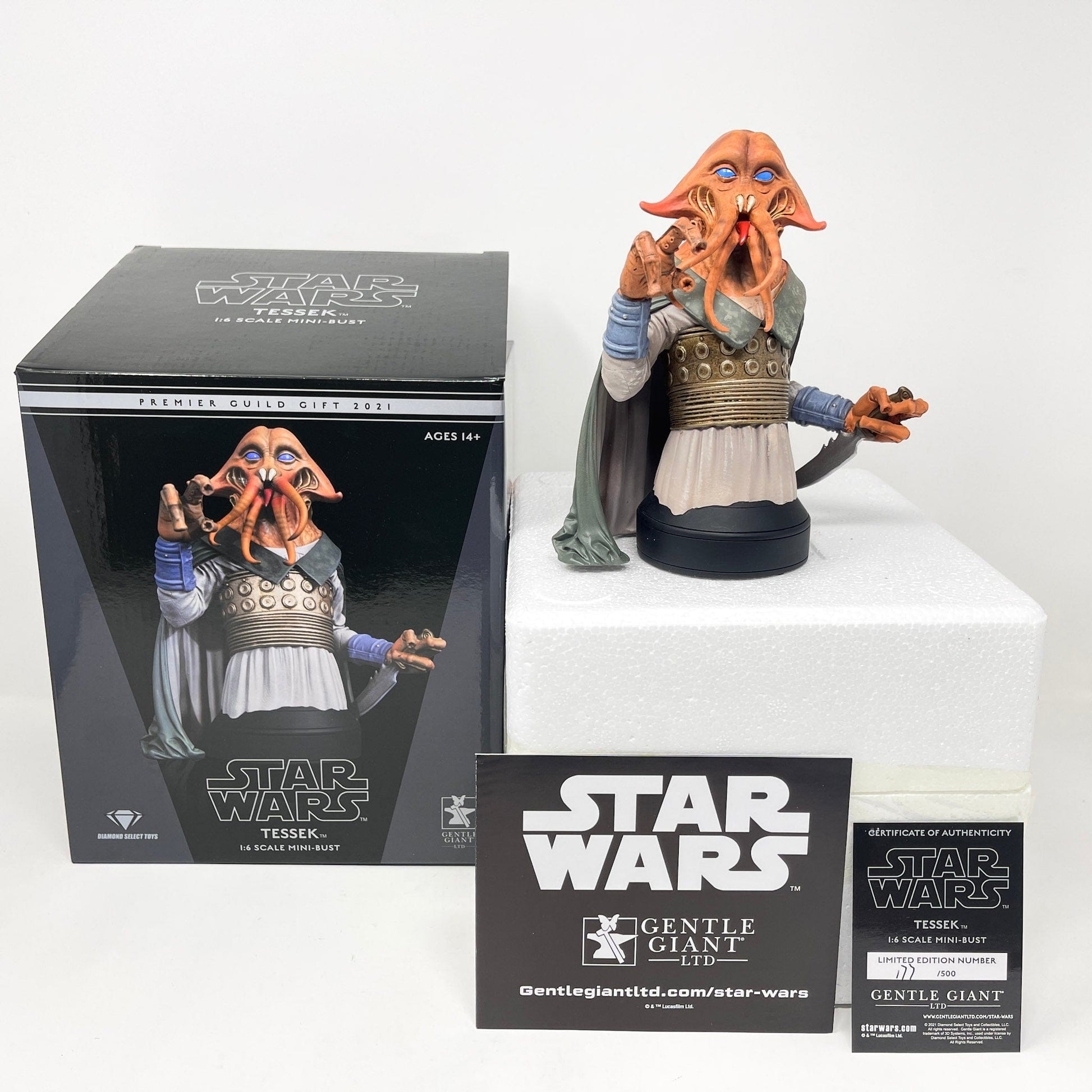 Vintage Gentle Giant Star Wars Statues & Busts Tessek (ROTJ) Squidhead Collectible Mini Bust - Gentle Giant