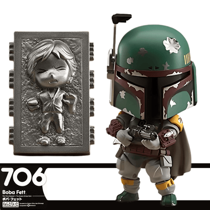 Vintage Goodsmile Company Star Wars Modern Other Boba Fett with Han in Carbonite - Nendoroid #706 - 4 Inch Super Articulated Star Wars Figure (Open Box - Complete)