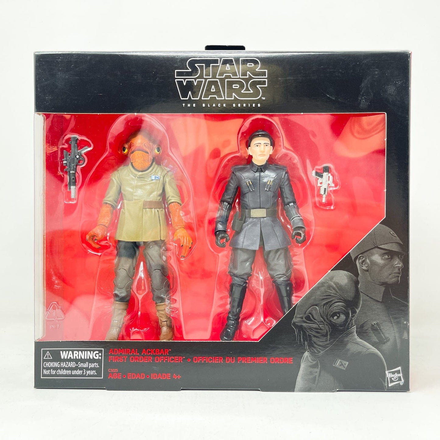 Vintage Hasbro Star Wars Black Series Sealed Figures Admiral Ackbar & First Order Officer - Black Series Hasbro Star Wars Action Figure 2-Pack Set