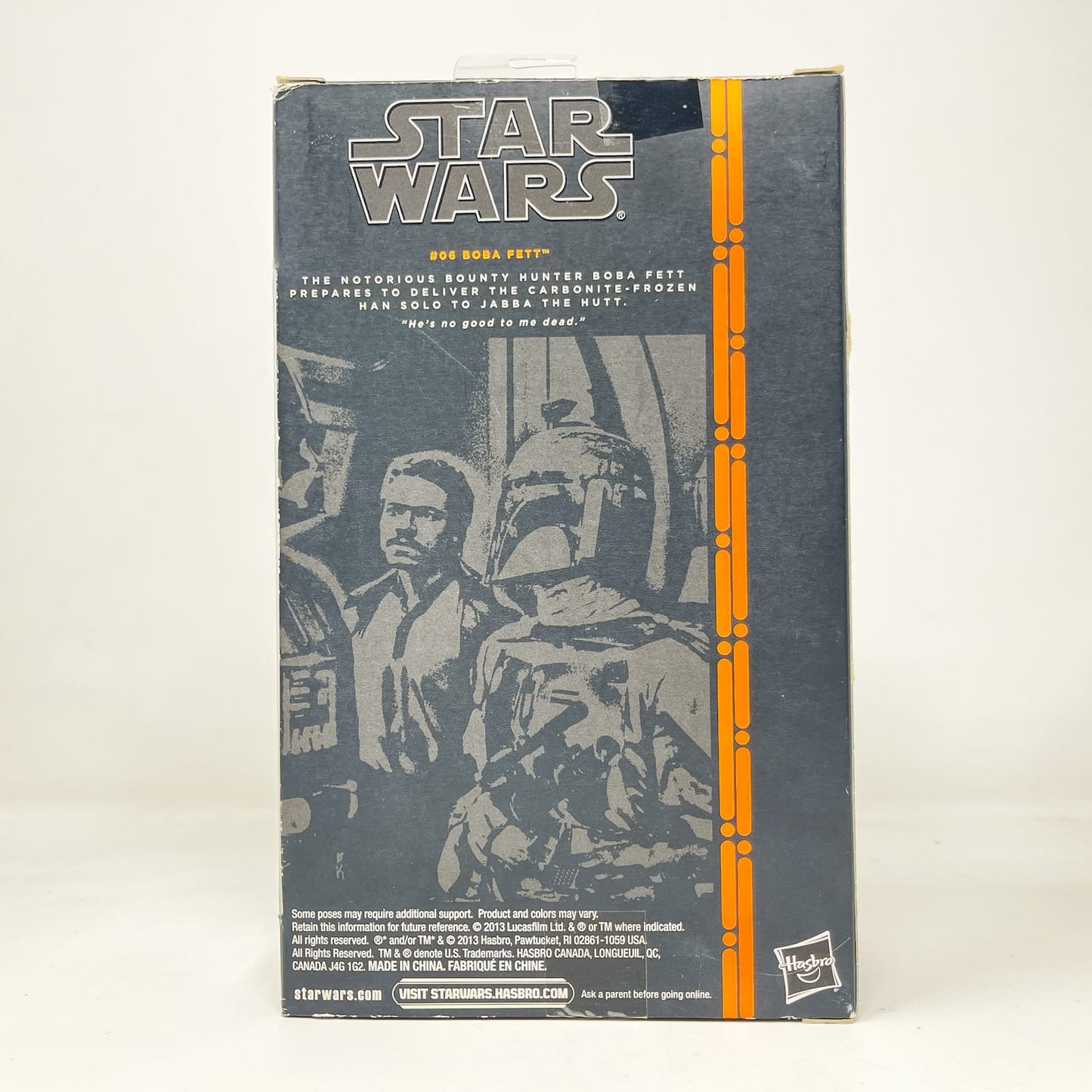 Vintage Hasbro Star Wars Black Series Sealed Figures Boba Fett #06 - Orange Line - Hasbro Black Series (2013)