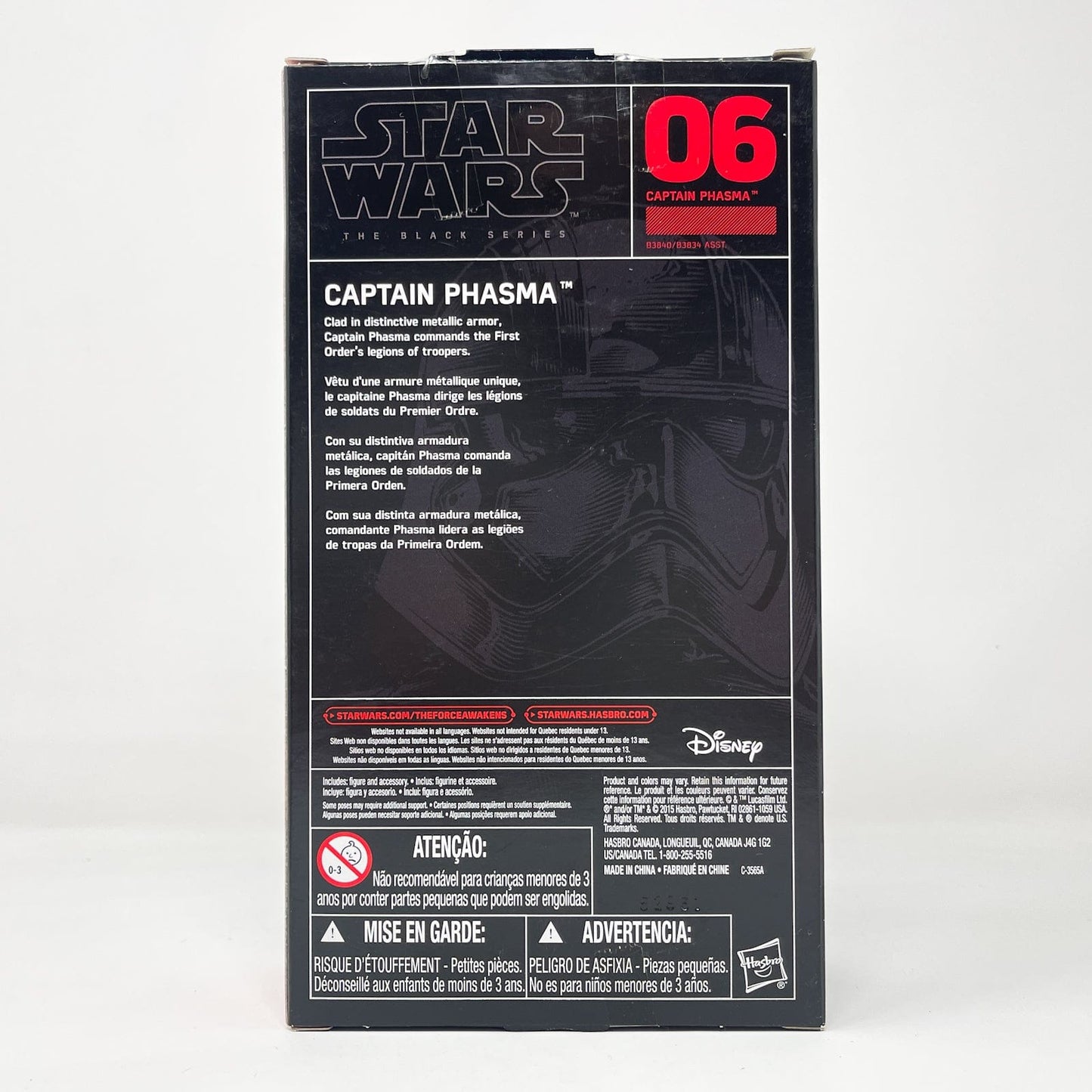 Vintage Hasbro Star Wars Black Series Sealed Figures Captain Phasma #06 - Hasbro Black Series (2015)