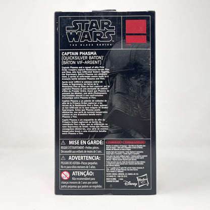 Vintage Hasbro Star Wars Black Series Sealed Figures Captain Phasma (Quicksilver Baton) - Hasbro Black Series (2018)