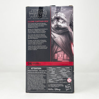 Vintage Hasbro Star Wars Black Series Sealed Figures Clone Captain Rex (The Bad Batch) BB 06 - Hasbro Black Series (2021)
