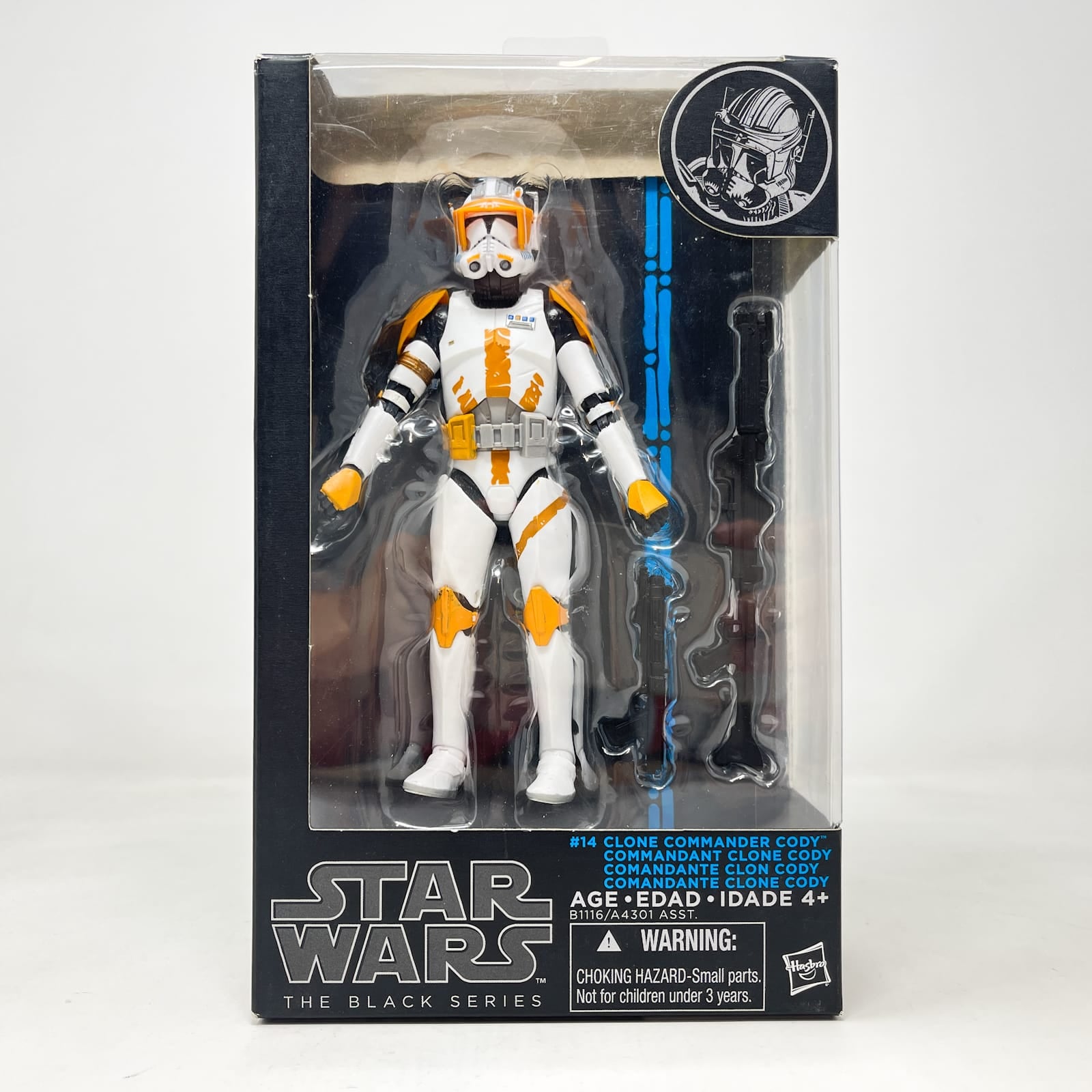 Vintage Hasbro Star Wars Black Series Sealed Figures Clone Commander Cody #14 - Blue Line - Hasbro Black Series (2015)