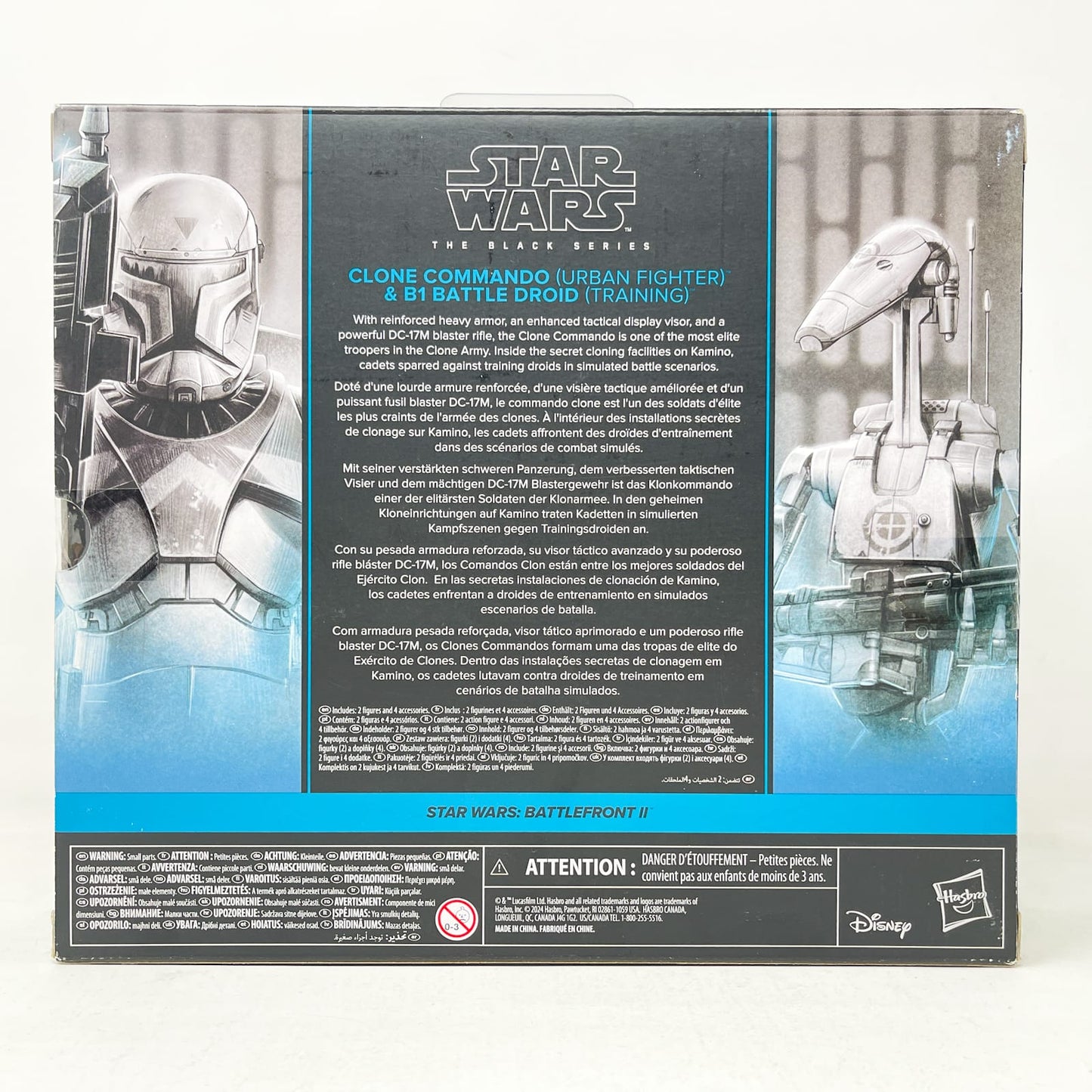 Vintage Hasbro Star Wars Black Series Sealed Figures Clone Commando (Urban Fighter) & B1 Battle Droid (Training) 2-Pack - Hasbro Black Series (2024)