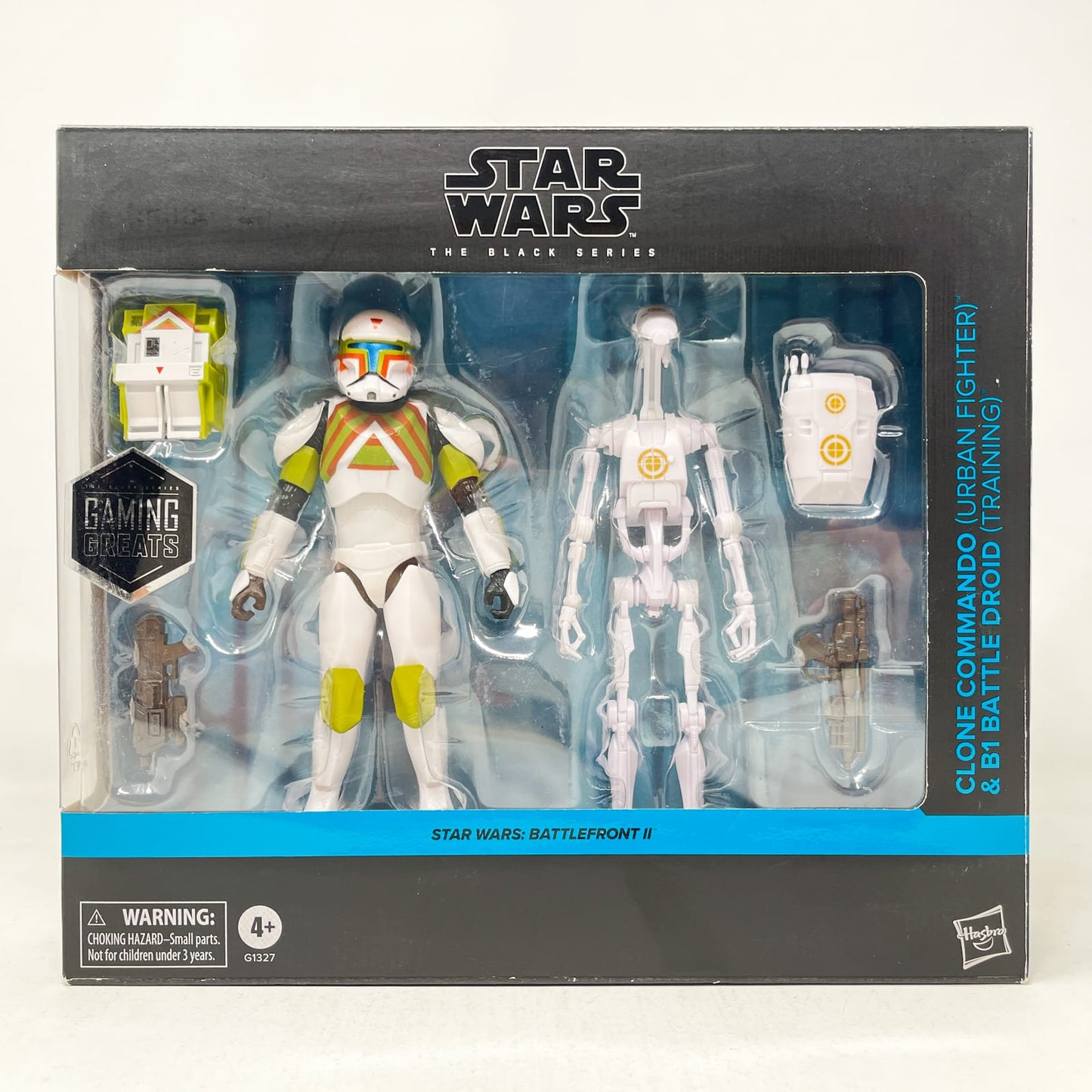 Vintage Hasbro Star Wars Black Series Sealed Figures Clone Commando (Urban Fighter) & B1 Battle Droid (Training) 2-Pack - Hasbro Black Series (2024)