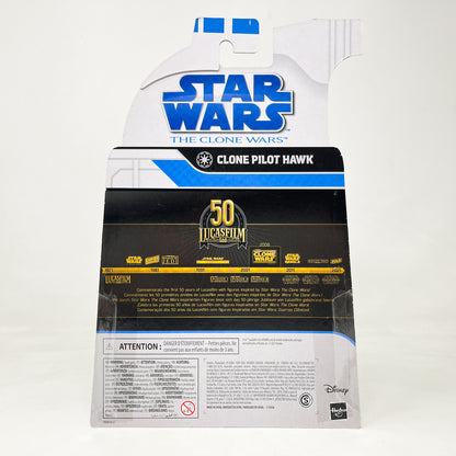 Vintage Hasbro Star Wars Black Series Sealed Figures Clone Pilot Hawk (Clone Wars) - 50th Anniversary - Hasbro Black Series (2020)