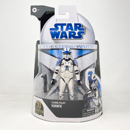 Vintage Hasbro Star Wars Black Series Sealed Figures Clone Pilot Hawk (Clone Wars) - 50th Anniversary - Hasbro Black Series (2020)