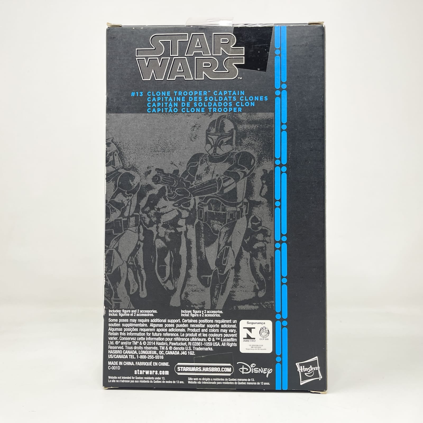 Vintage Hasbro Star Wars Black Series Sealed Figures Clone Trooper Captain #13 - Blue Line - Hasbro Black Series (2015)