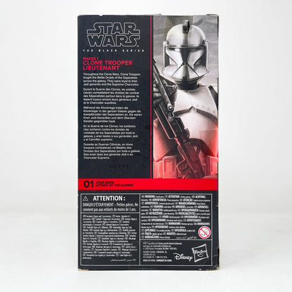 Vintage Hasbro Star Wars Black Series Sealed Figures Clone Trooper Lieutenant AOTC 01 - Black Series Hasbro Star Wars Action Figure