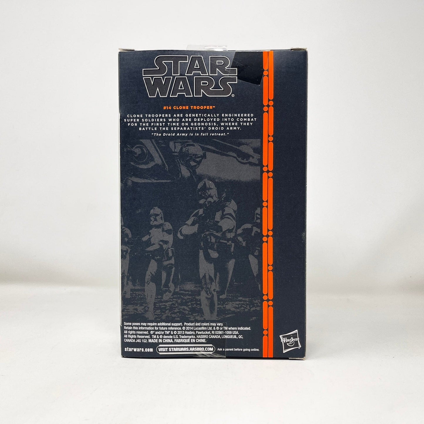 Vintage Hasbro Star Wars Black Series Sealed Figures Clone Trooper - Orange #14 - Black Series Hasbro Star Wars Action Figure