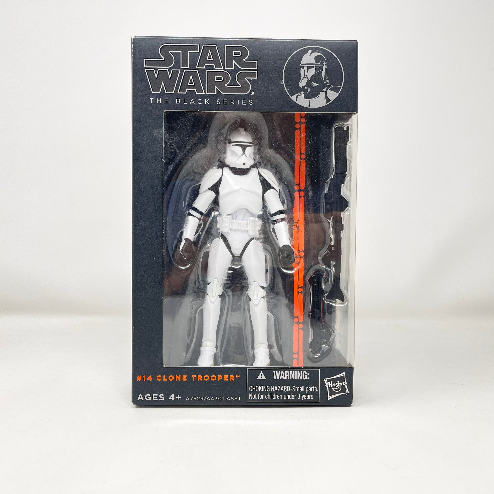 Vintage Hasbro Star Wars Black Series Sealed Figures Clone Trooper - Orange #14 - Black Series Hasbro Star Wars Action Figure