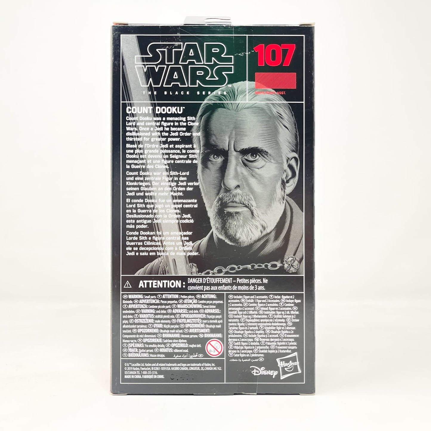 Vintage Hasbro Star Wars Black Series Sealed Figures Count Dooku #107 - Hasbro Black Series (2020)