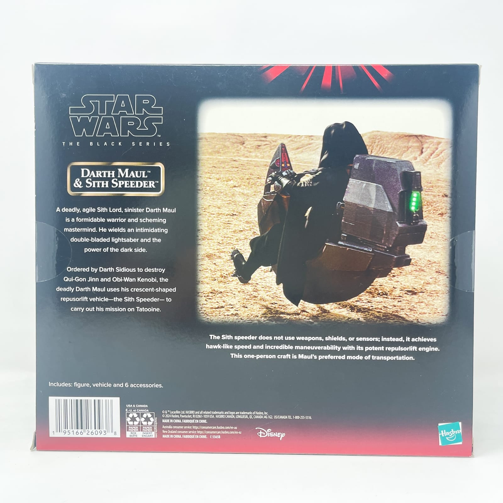 Vintage Hasbro Star Wars Black Series Sealed Figures Darth Maul & Sith Speeder (SDCC) TPM - Hasbro Black Series (2024)