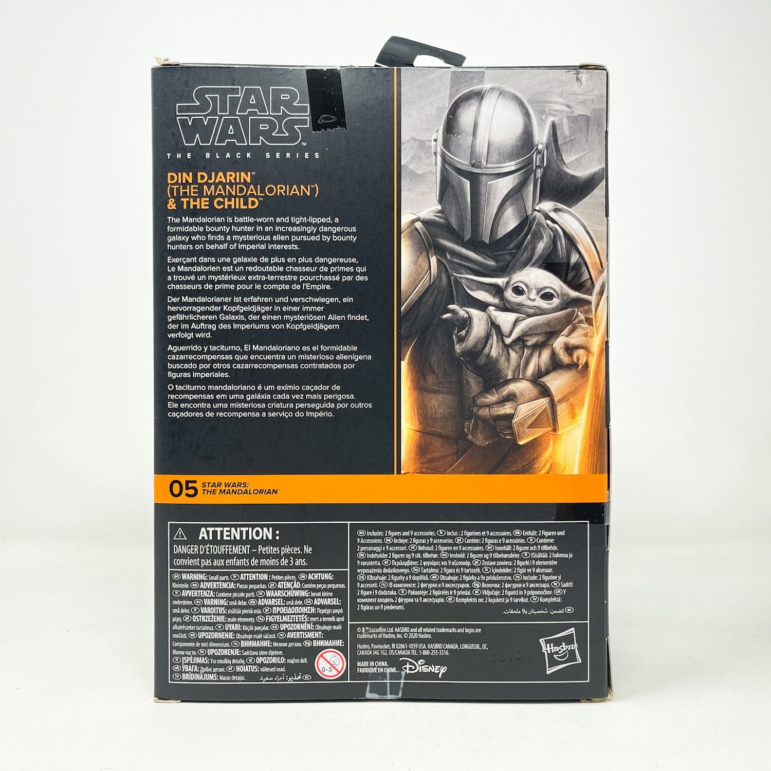 Vintage Hasbro Star Wars Black Series Sealed Figures Din Djarin and The Child (Deluxe) MAN05 - Black Series Hasbro Star Wars Action Figure