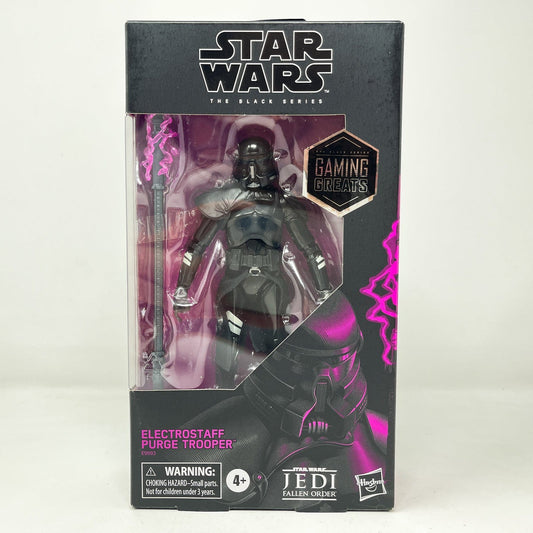 Vintage Hasbro Star Wars Black Series Sealed Figures Electrostaff Purge Trooper (Fallen Order) - Hasbro Black Series (2020)