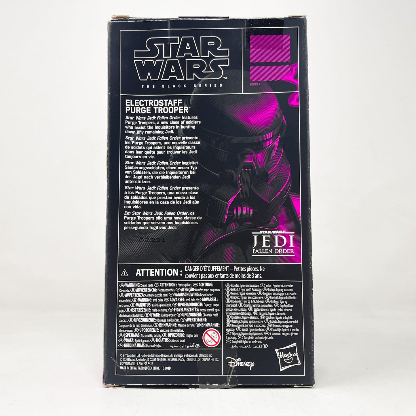 Vintage Hasbro Star Wars Black Series Sealed Figures Electrostaff Purge Trooper (Fallen Order) - Hasbro Black Series (2020)