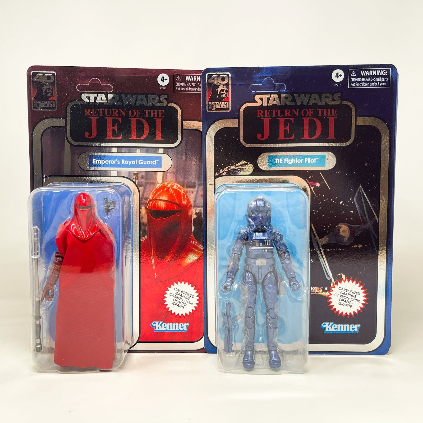 Vintage Hasbro Star Wars Black Series Sealed Figures Emperor's Royal Guard and TIE Fighter Pilot Carbonized 2-Pack - Hasbro Black Series 40th (2023)