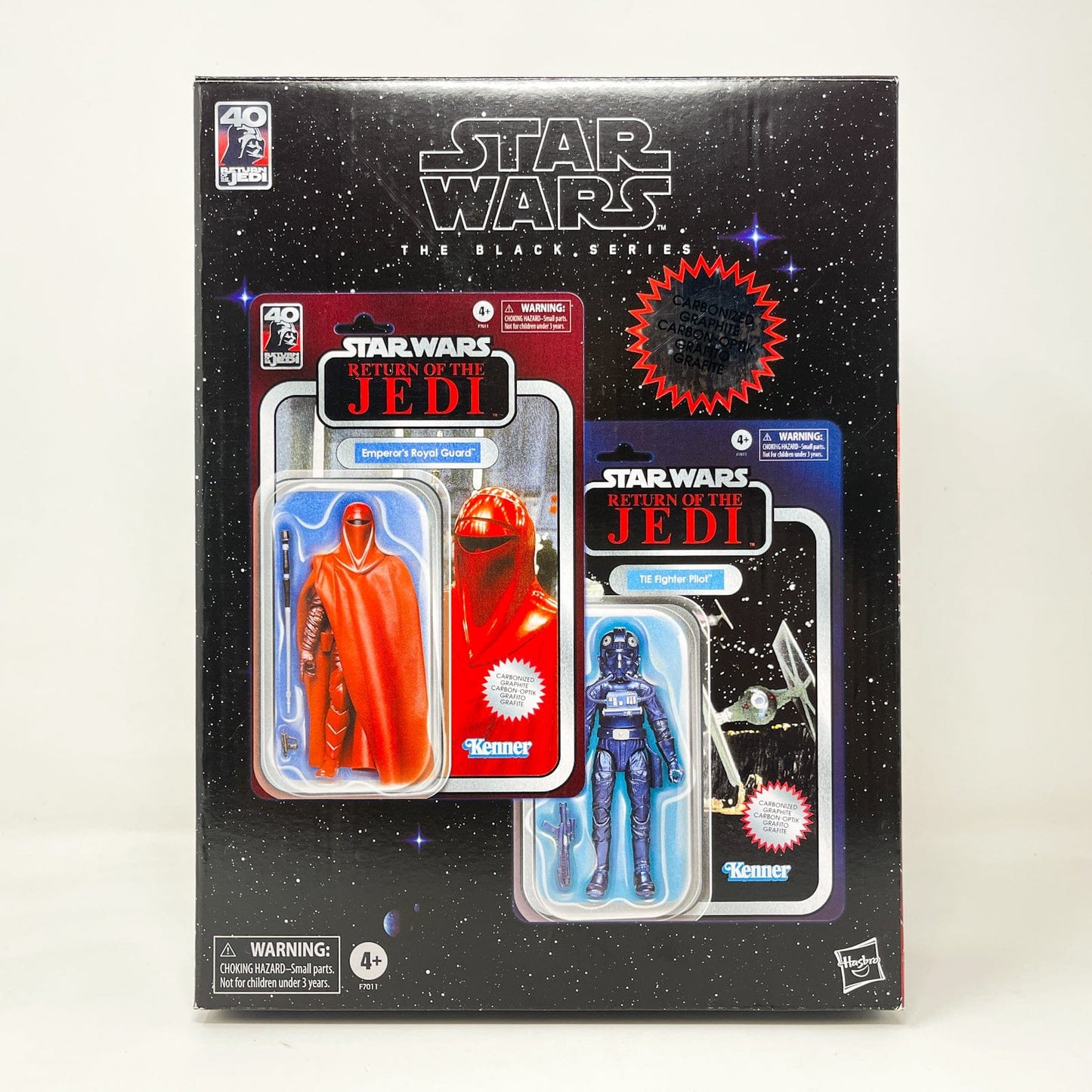 Vintage Hasbro Star Wars Black Series Sealed Figures Emperor's Royal Guard and TIE Fighter Pilot Carbonized 2-Pack - Hasbro Black Series 40th (2023)