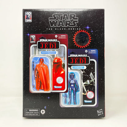 Vintage Hasbro Star Wars Black Series Sealed Figures Emperor's Royal Guard and TIE Fighter Pilot Carbonized 2-Pack - Hasbro Black Series 40th (2023)