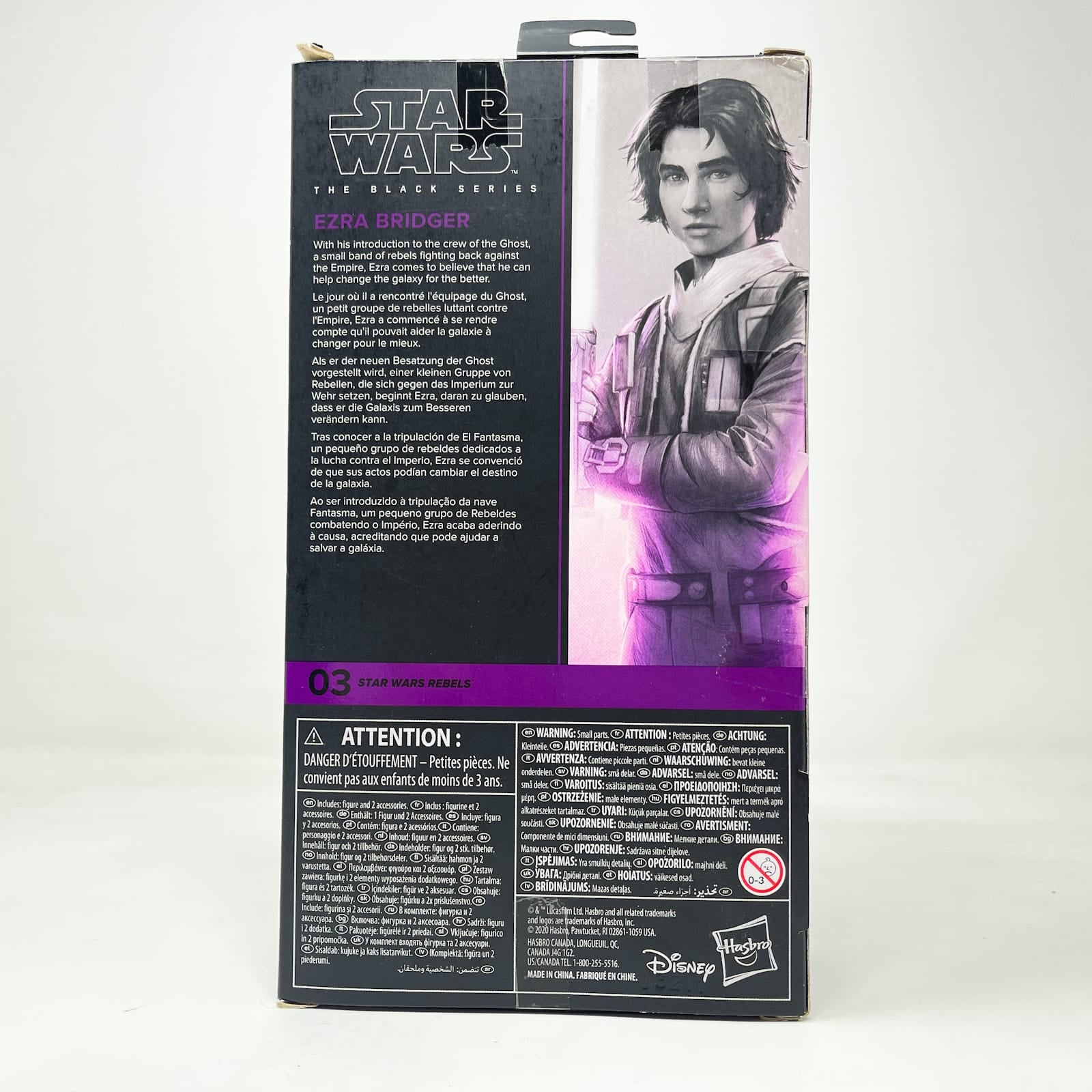 Vintage Hasbro Star Wars Black Series Sealed Figures Ezra Bridger (Rebels) REB 03 - Hasbro Black Series (2020)