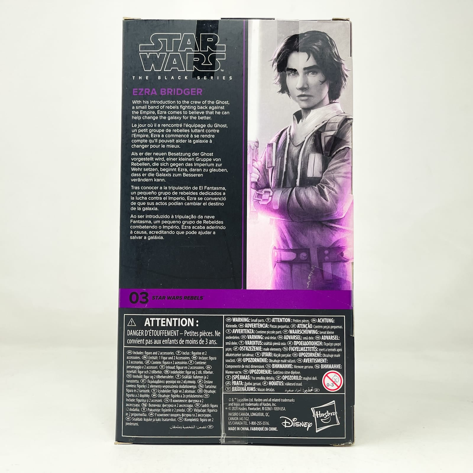 Vintage Hasbro Star Wars Black Series Sealed Figures Ezra Bridger (Rebels) REB 03 - Hasbro Black Series (2020)